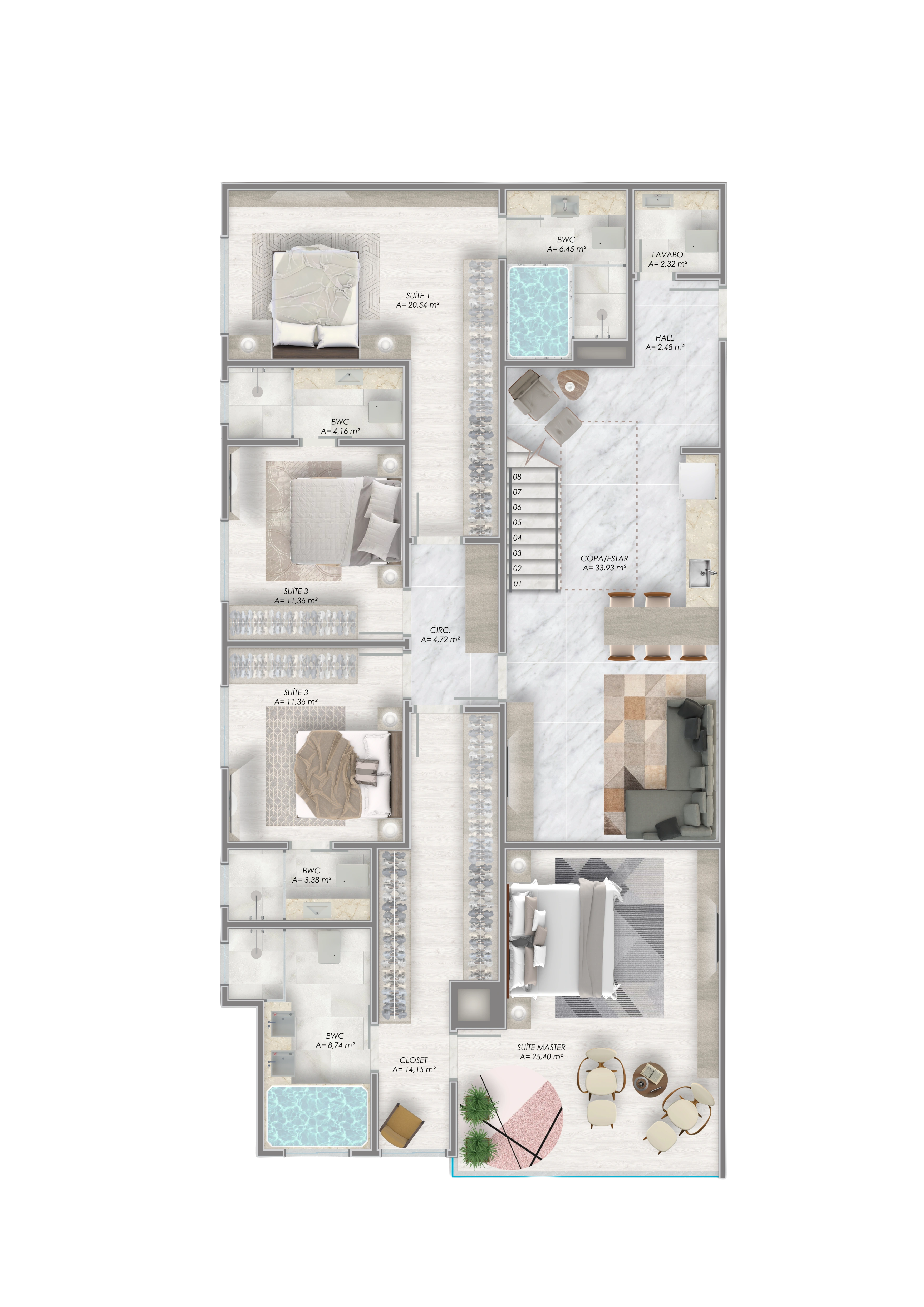 Duplex inferior - Tipo 1