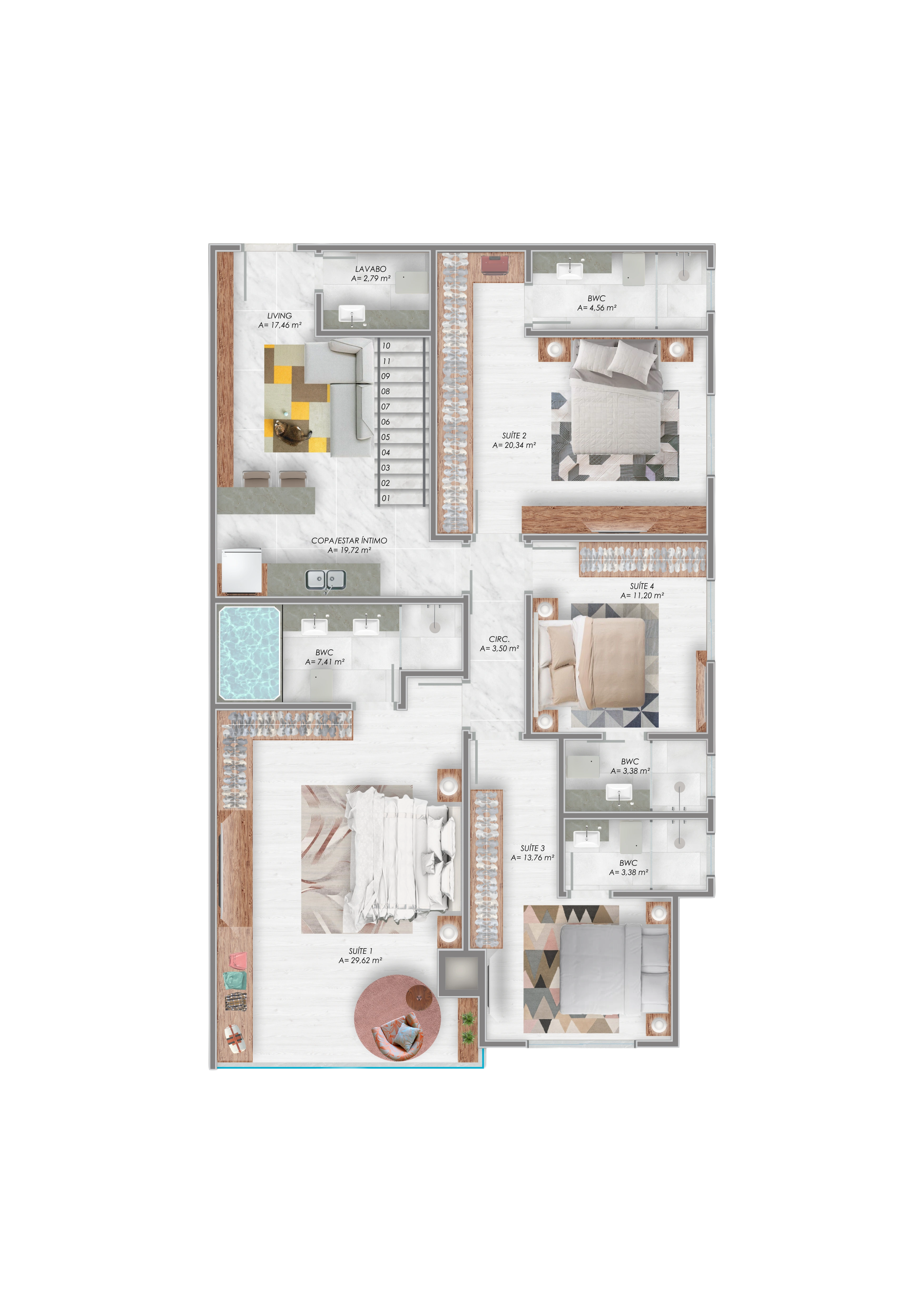 Duplex inferior - Tipo 2