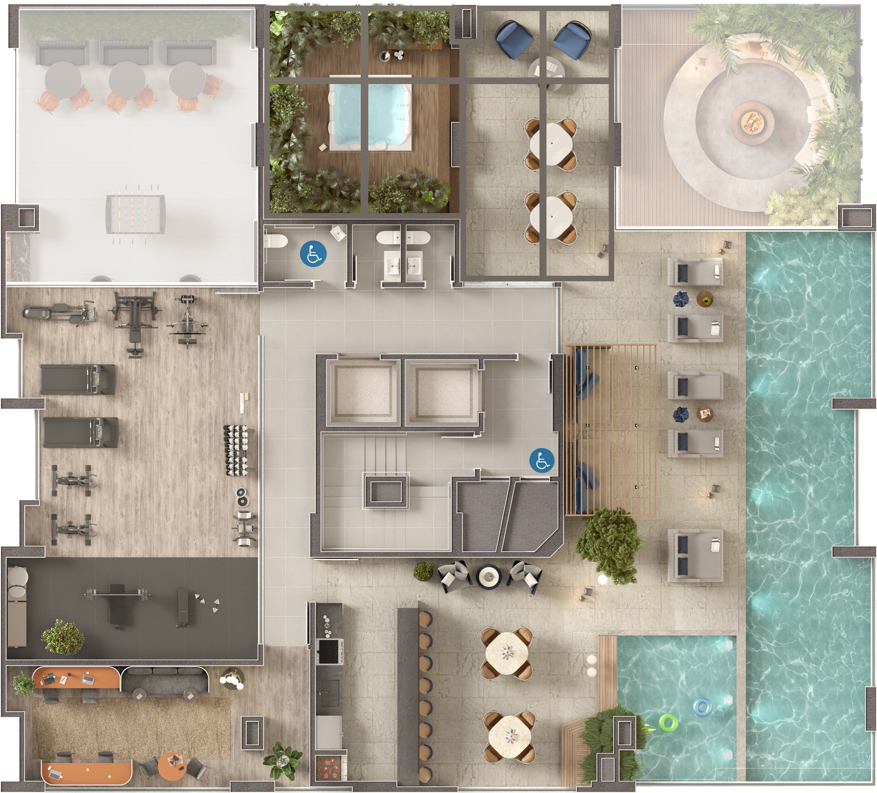 Área de Lazer no Rooftop