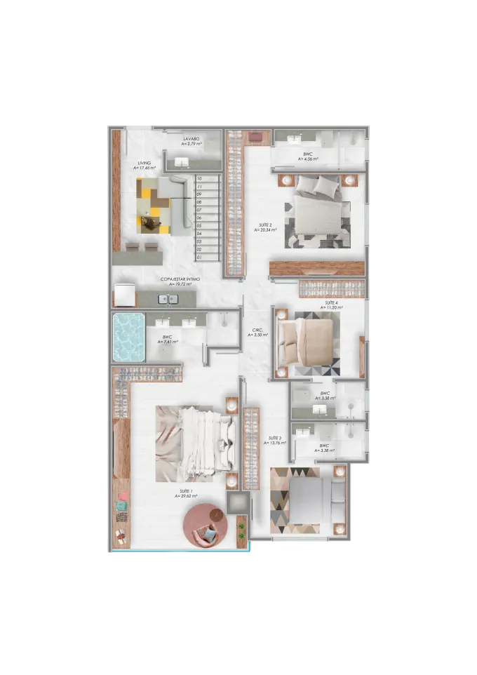 Duplex inferior - Tipo 2